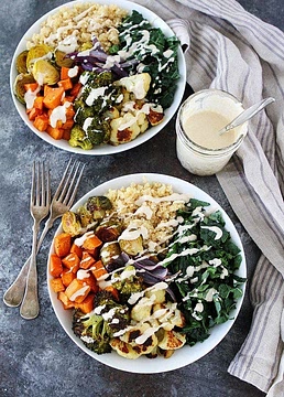 Roasted Vegetable Quinoa Bowls