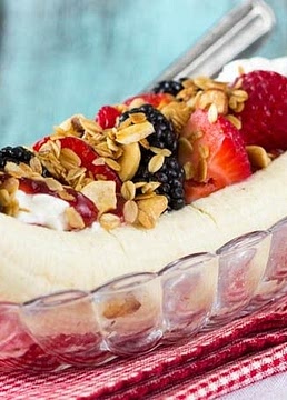 Healthy Breakfast Banana Split