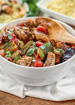 Chicken Ratatouille Sheet Pan Dinner
