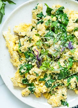 High Protein Healthy Egg Scramble with Quinoa