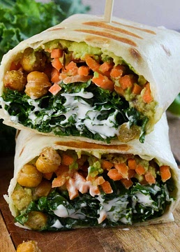 Crunchy Caesar Kale Wrap