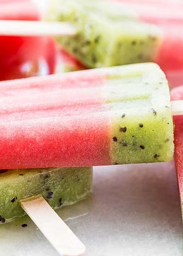 Watermelon Kiwi Popsicles