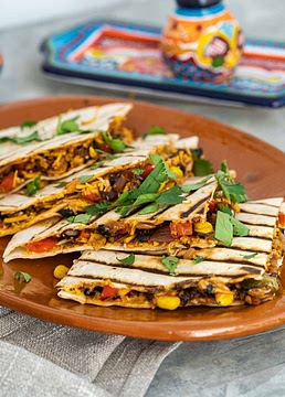 Vegan Quesadillas with Black Beans